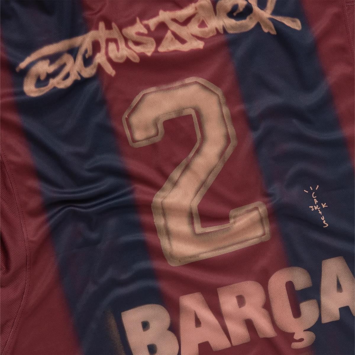FC Barcelona X Travis Scott Retro 2000/01 Home Skeleton Jersey
