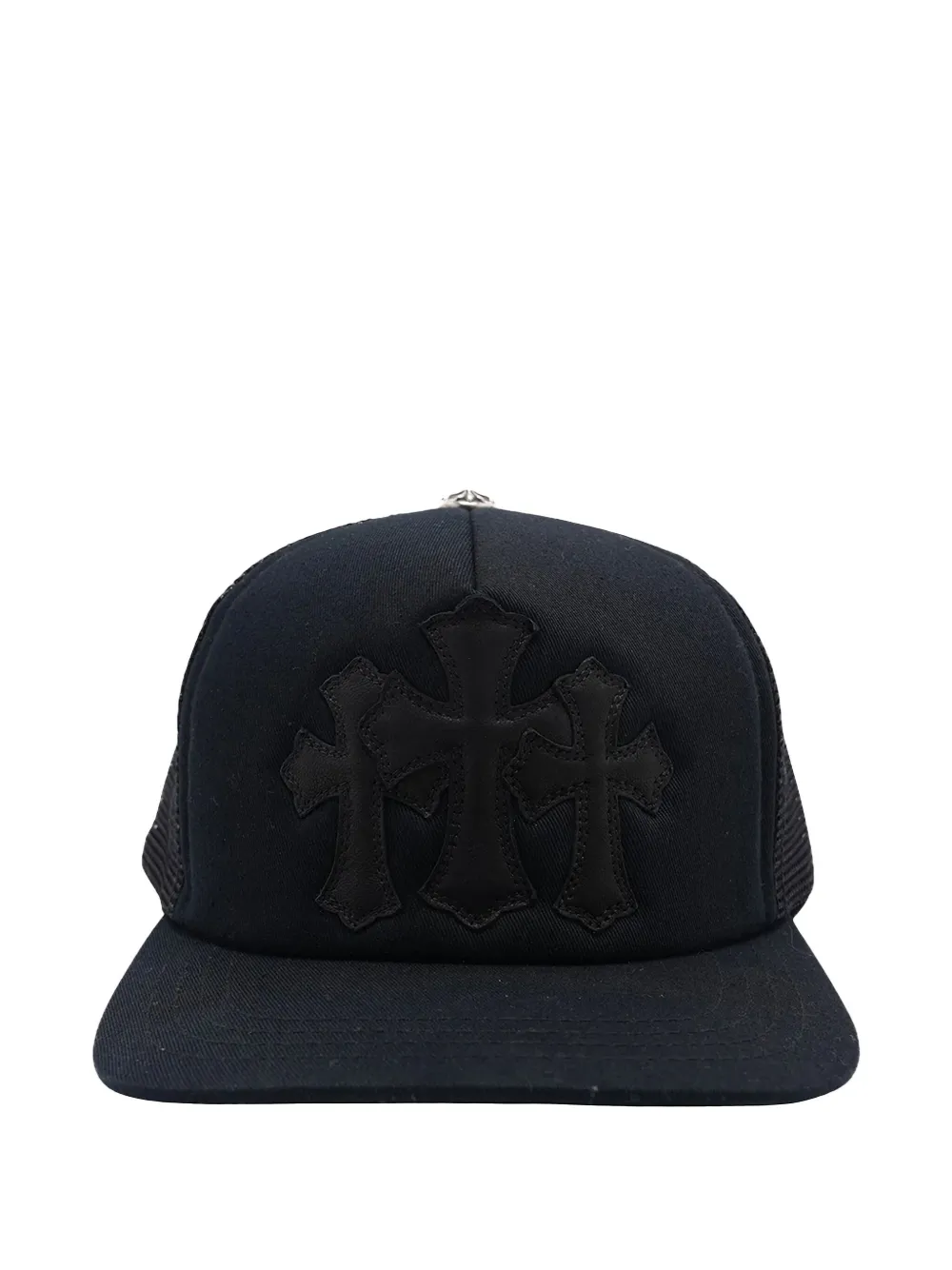 Chrome Hearts Triple Cross Cemetery Trucker Hat Black