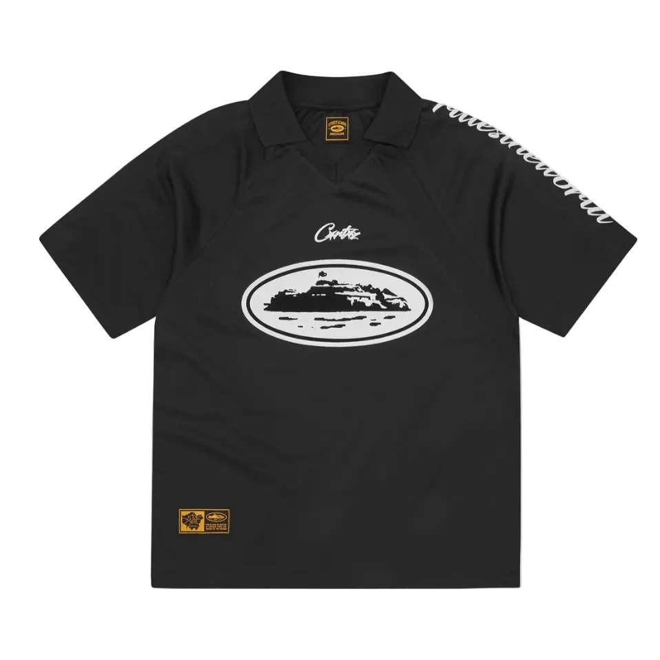 Corteiz Alcatraz Paneled Jersey Black