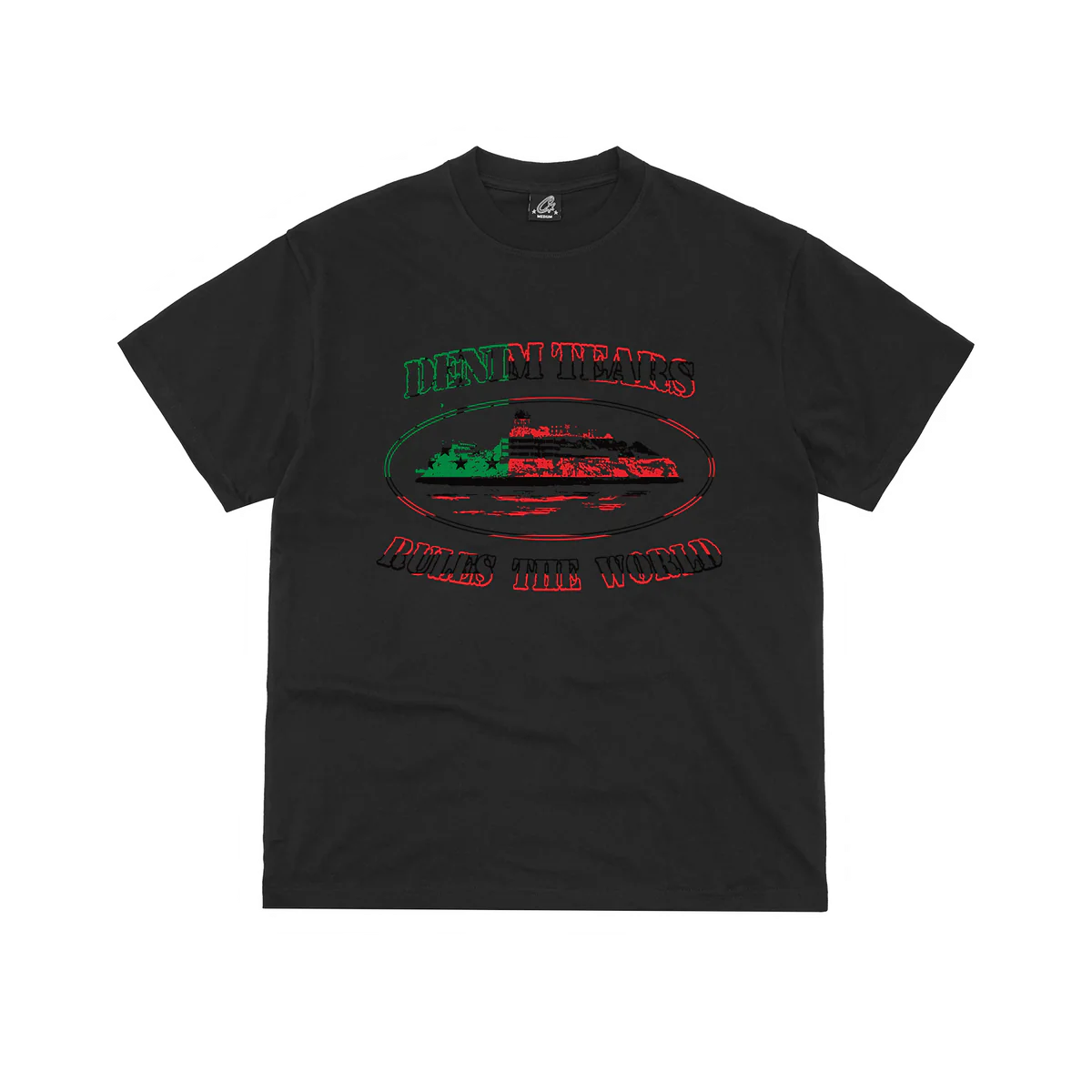 Corteiz x Denim Tears Cortears OG Alcatraz Tee Black