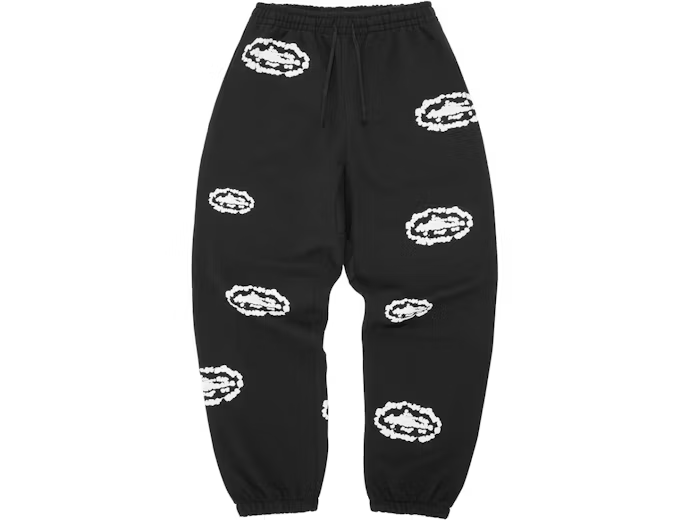 Corteiz x Denim Tears Cortears Island Wreath Sweatpant Black