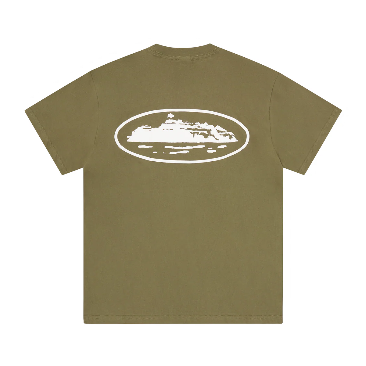 Corteiz Island Puff Print Tee Olive