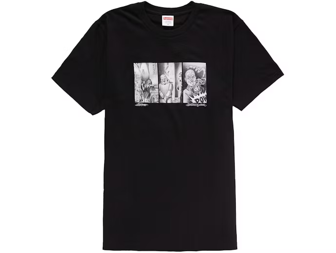 Supreme Mister Cartoon Pow Tee Black