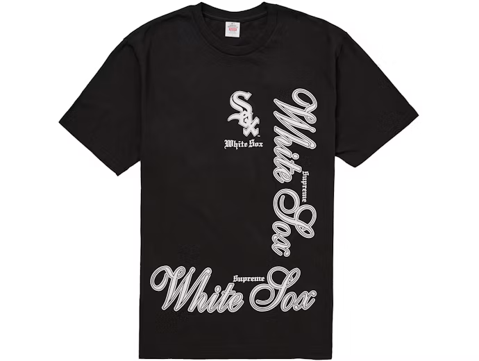 Supreme MLB Teams Sox Tee Black