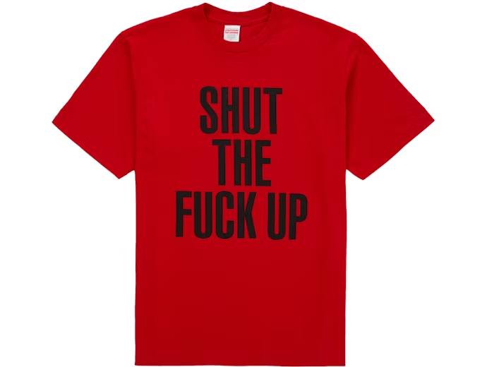 Supreme Number (N)ine Shut Up Tee Red