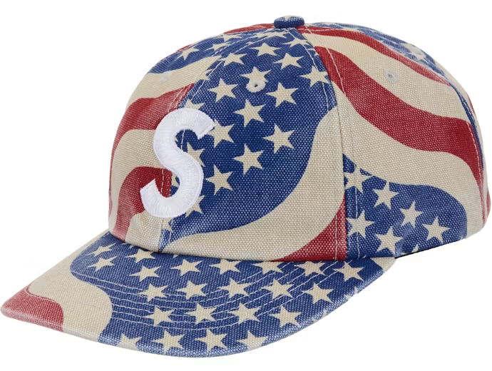 Supreme Pigment Coated S Logo 6-Panel Cap (SS26) Flag