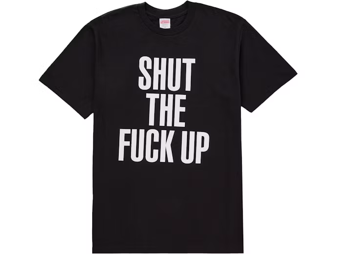 Supreme Number (N)ine Shut Up Tee Black