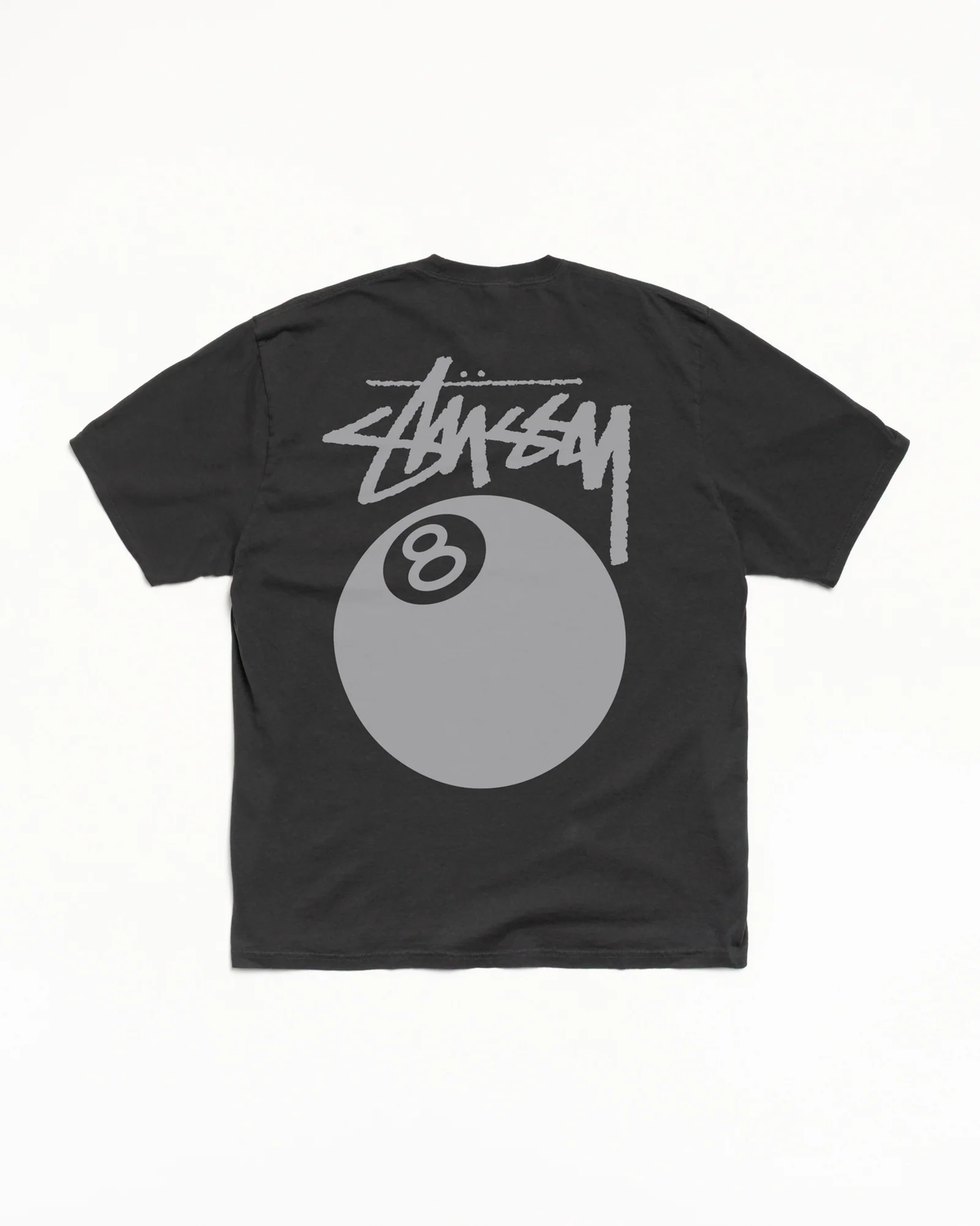 Stussy 8 Ball Tee Pigment Dyed Faded Black