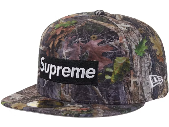 Supreme Ghostface Box Logo New Era 59Fifty Cap Camo 7 3/8