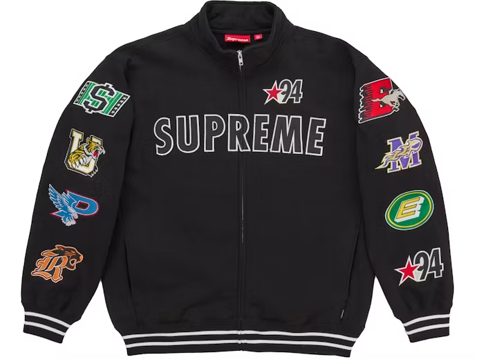 Supreme Mascots Zip Up Sweatshirt Black