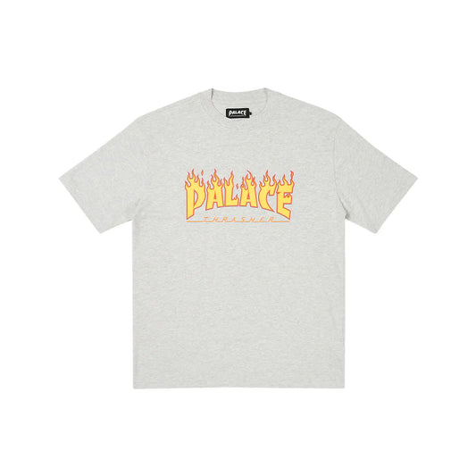 Palace x Thrasher T-shirt Grey Marl