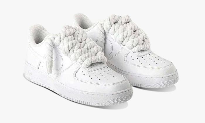 R3STORED Air Force 1 Rope Laces White White