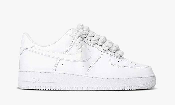 R3STORED Air Force 1 Rope Laces White White