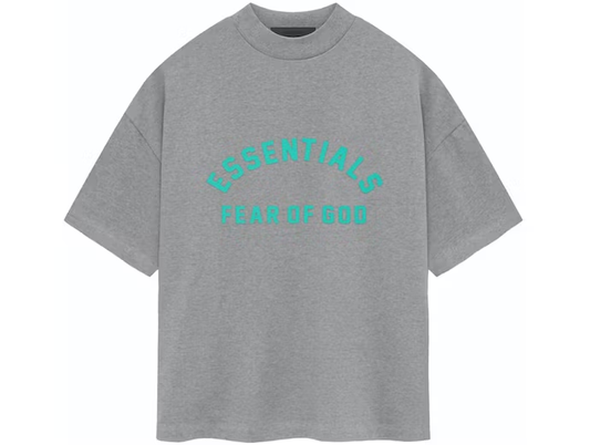 Fear of God Essentials Dark Heather Oatmeal S/S Tee Heavyweight
