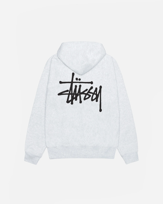 Stussy Basic Hoodie Ash Heather