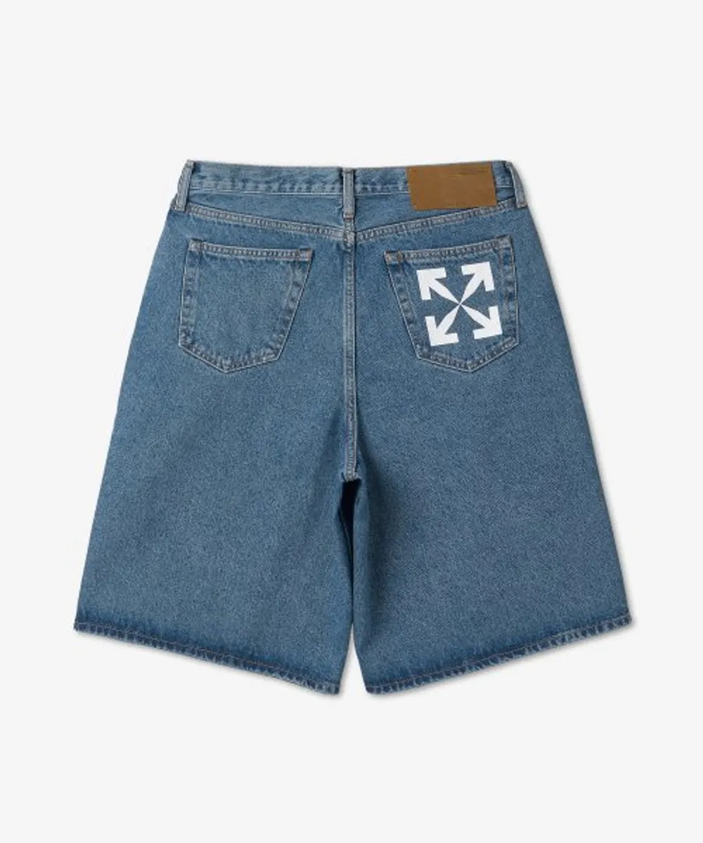 Off White Arrow Denim Shorts
