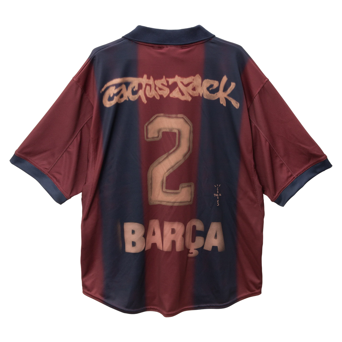 FC Barcelona X Travis Scott Retro 2000/01 Home Skeleton Jersey