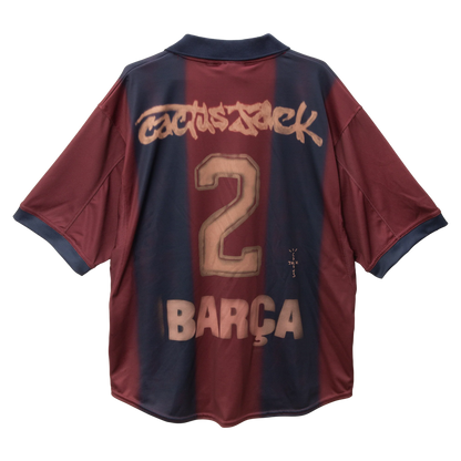 FC Barcelona X Travis Scott Retro 2000/01 Home Skeleton Jersey