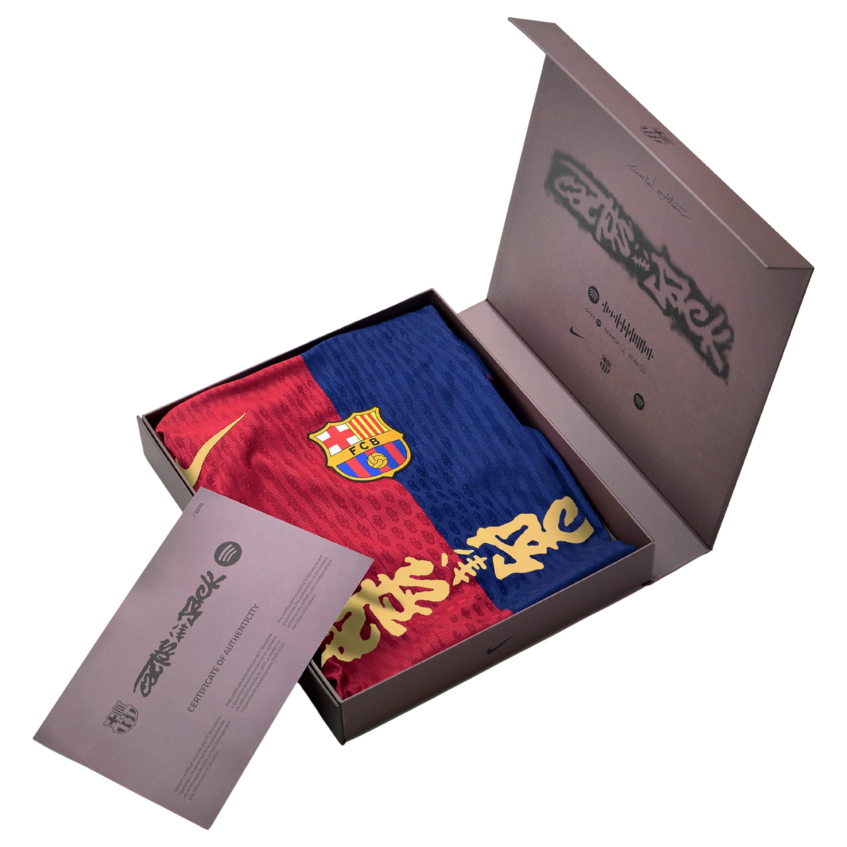 Signed by Jules Koundé 5/1899 FC Barcelona Travis Scott Home 2024/25 Jersey Blau/Grana