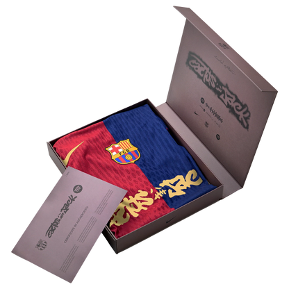 Signed by Jules Koundé 5/1899 FC Barcelona Travis Scott Home 2024/25 Jersey Blau/Grana