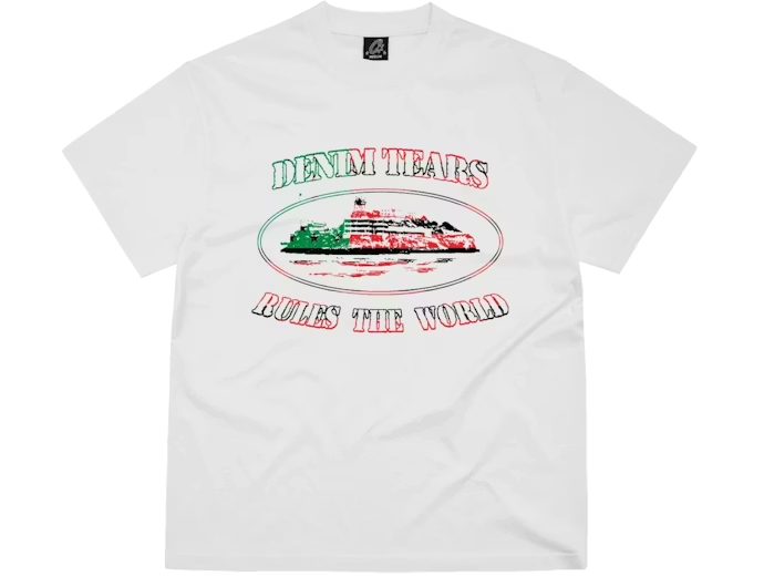 Corteiz x Denim Tears Cortears OG Alcatraz Tee White