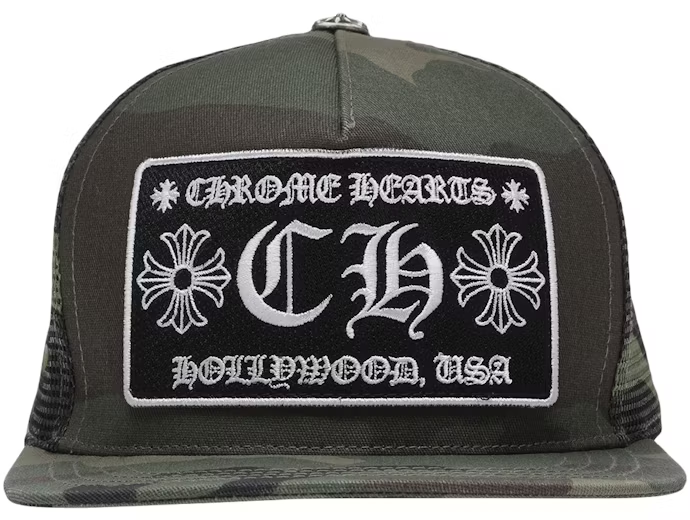Chrome Hearts CH Hollywood Trucker Hat Camo