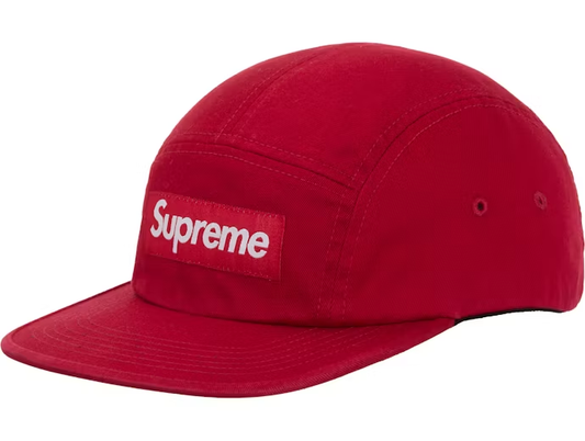 Supreme Washed Chino Twill Camp Cap (SS26) Red