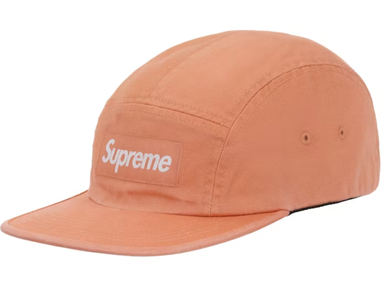 Supreme Washed Chino Twill Camp Cap (SS26) Peach