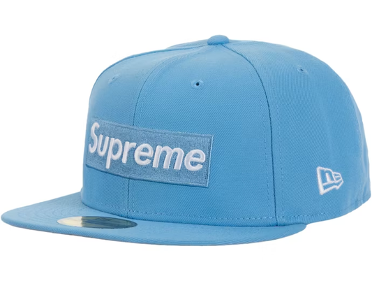 Supreme MLB Teams Box Logo New Era 59Fifty Cap Light Blue 7 3/8