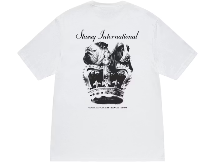 Stussy Dog Crown Tee White