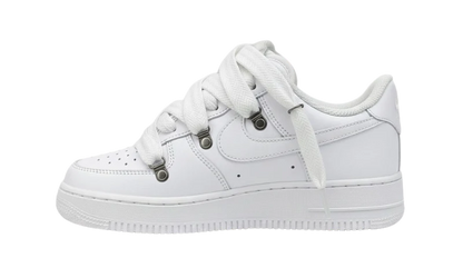 R3STORED Air Force 1 Rope Laces Lanvin White