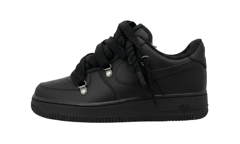 R3STORED Air Force 1 Rope Laces Lanvin Black