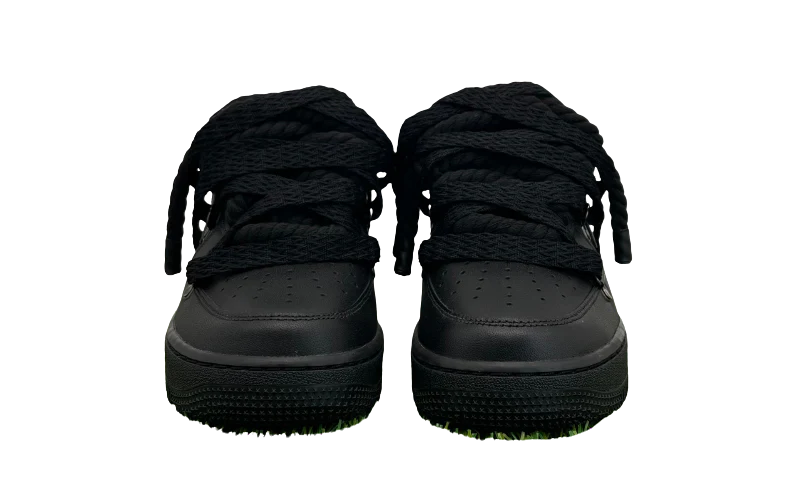 R3STORED Air Force 1 Rope Laces Lanvin Black