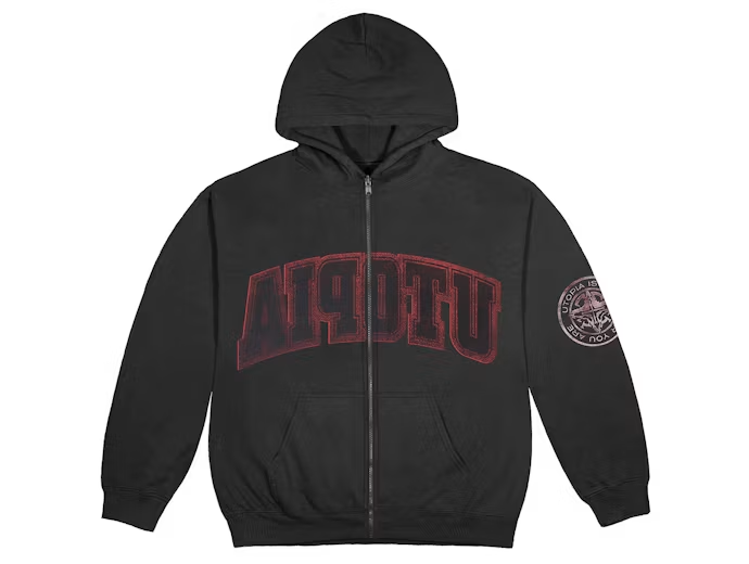 Travis Scott Reverse Utopia Hoodie Black