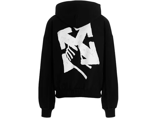 OFF-WHITE Hand Arrow Boxy Hoodie Black/White