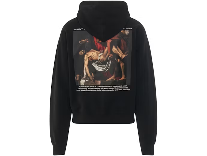 OFF-WHITE Caravaggio Deposition Print Oversized Hoodie Black/Multi