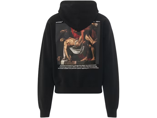 OFF-WHITE Caravaggio Deposition Print Oversized Hoodie Black/Multi
