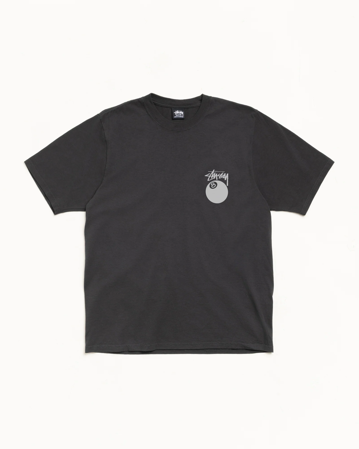 Stussy 8 Ball Tee Pigment Dyed Faded Black
