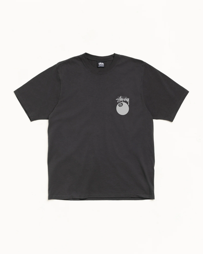 Stussy 8 Ball Tee Pigment Dyed Faded Black