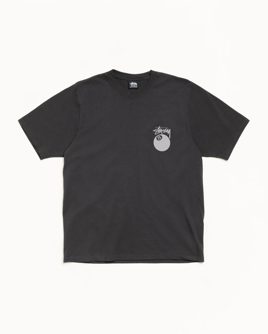 Stussy 8 Ball Tee Pigment Dyed Faded Black