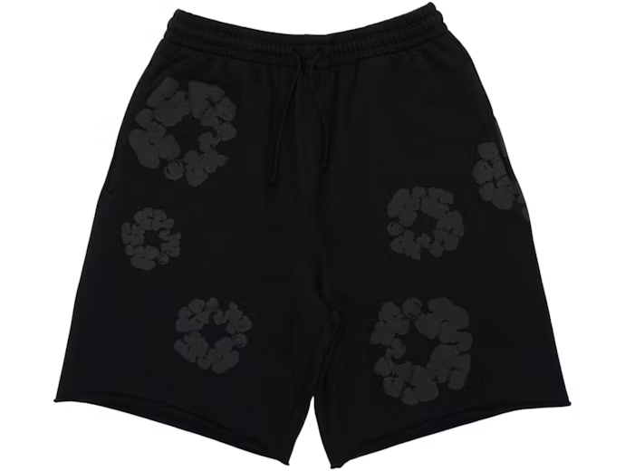 Denim Tears Mono Wreath Sweatshorts Black