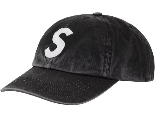Supreme Pigment Coated S Logo 6-Panel Black