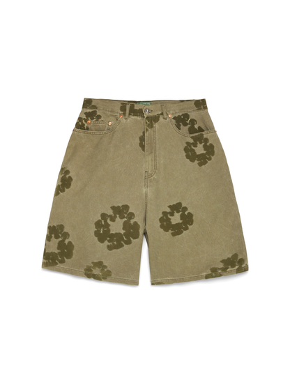 Denim Tears Cotton Wreath Flocked Short Khaki