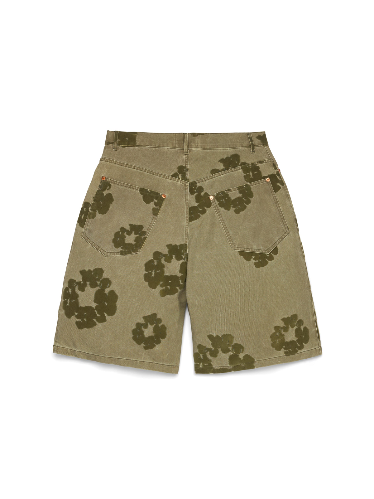 Denim Tears Cotton Wreath Flocked Short Khaki