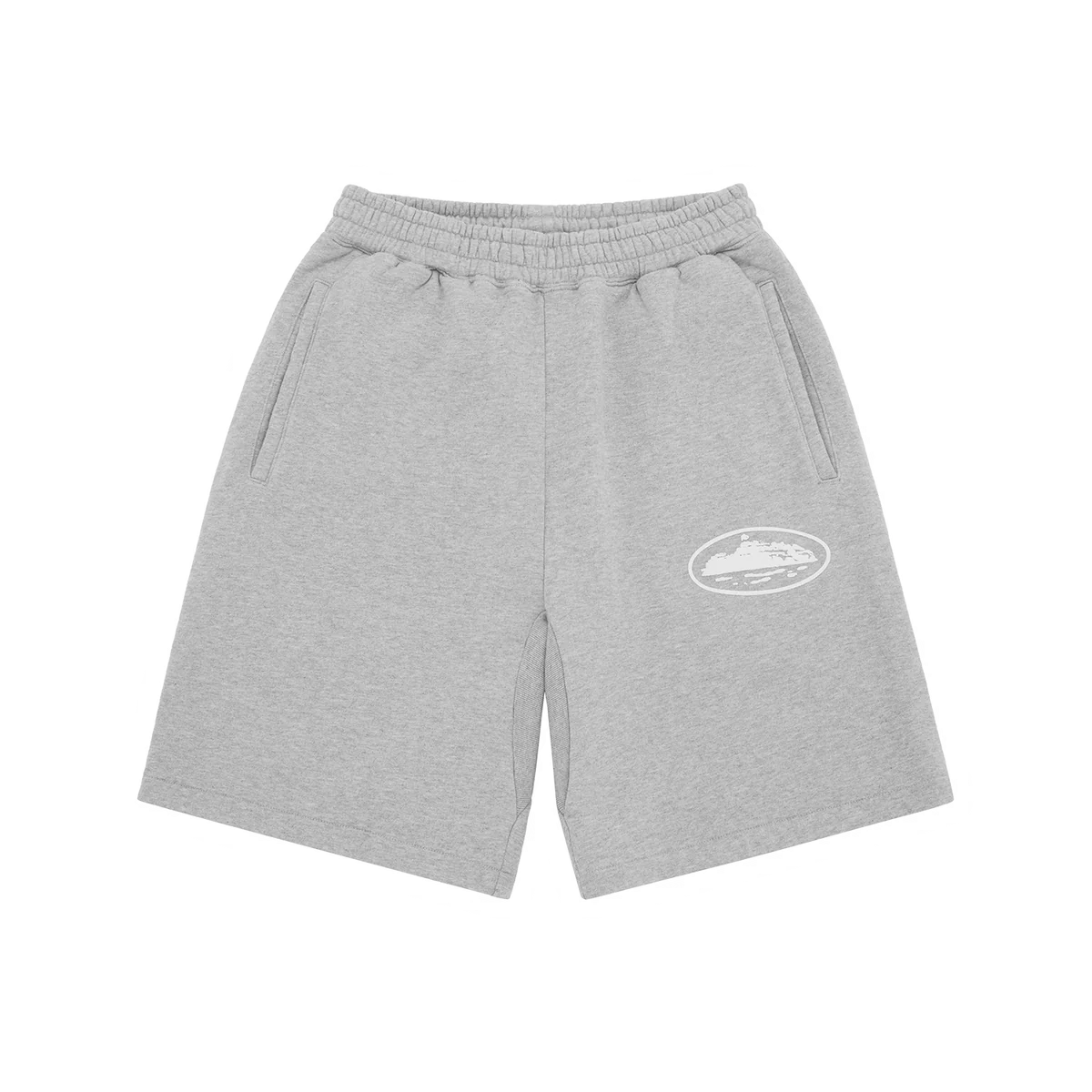 Corteiz Island Puff Print Sweatshort Heather Grey